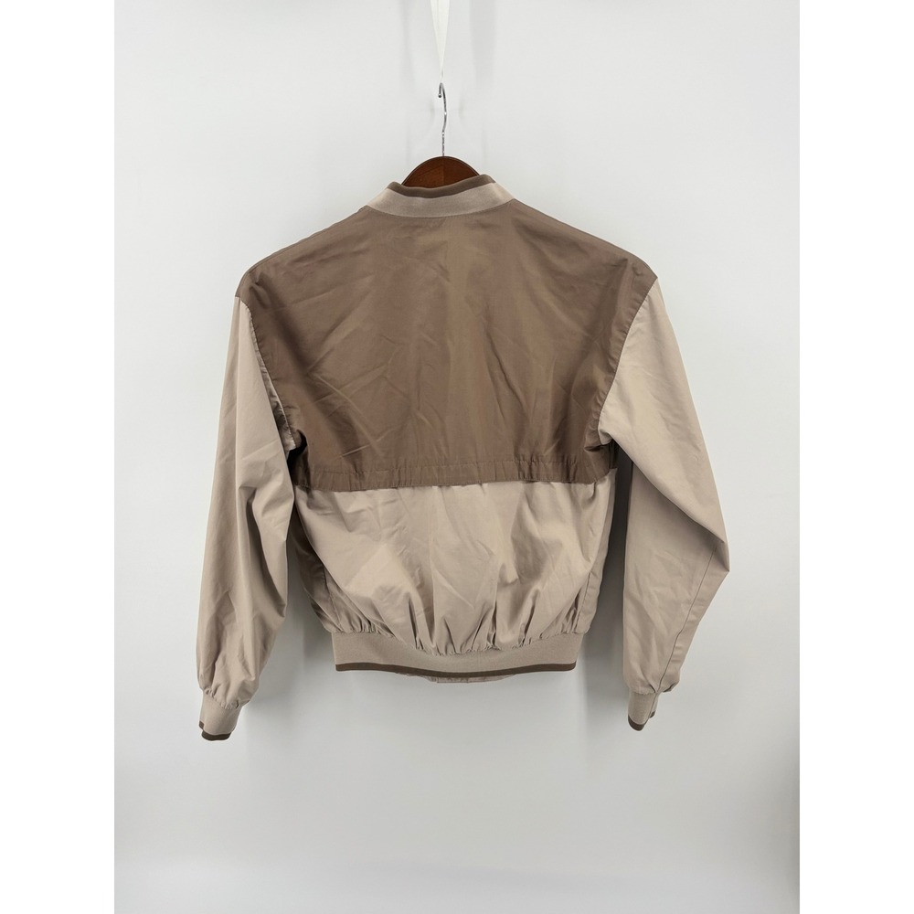 Members Only Vintage Reversible Racer Jacket Tan Brown Mens 38 Bomber 28593 - Picture 4 of 10